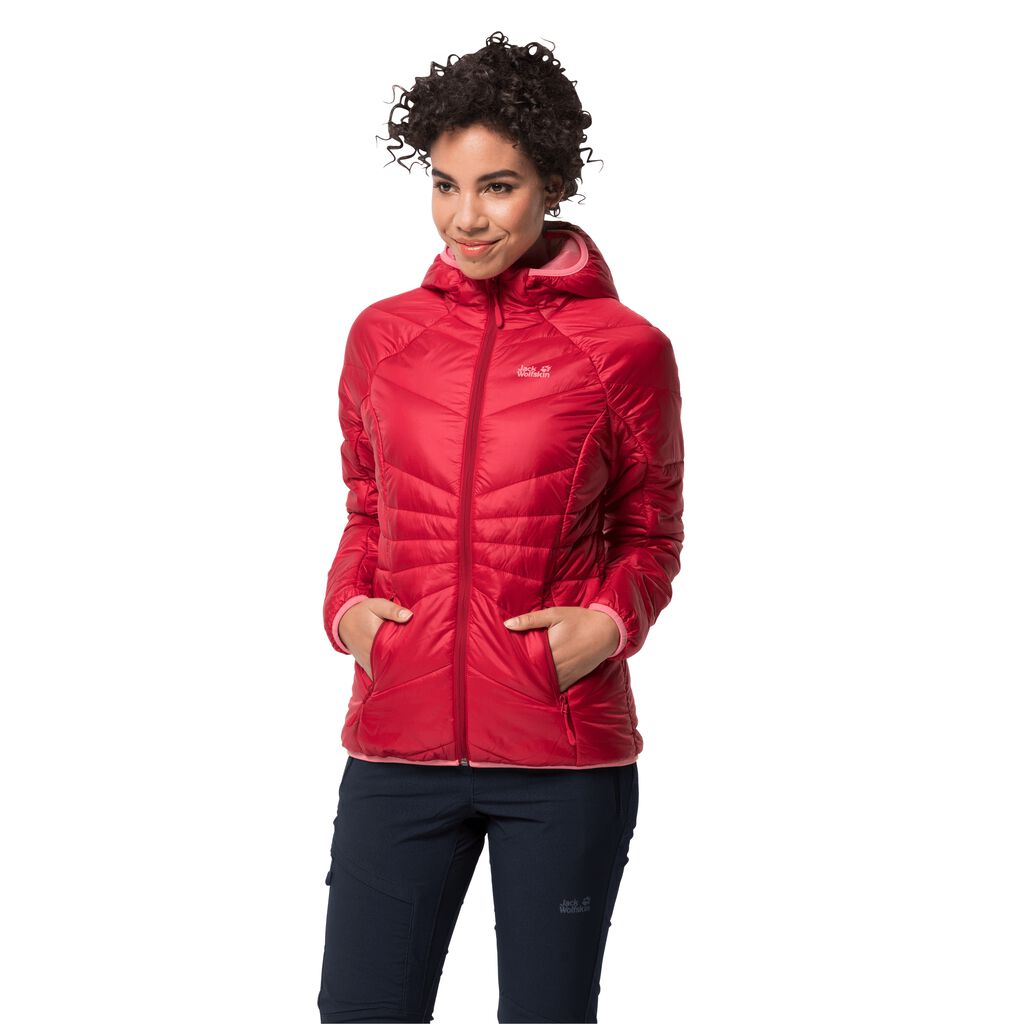 Jack Wolfskin ARGON HOODY Vestes Femme Rouge - XDWSPTH-93